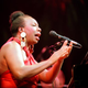 Jazz and blues singer Nina Simone in concert at the Olympia music hall in Paris on Oct. 22, 1991
BERTRAND GUAY/AFP/Getty Images